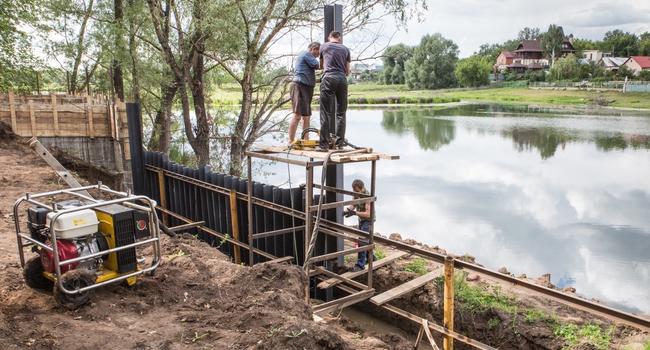 Укрепление берега в п. Волжском
